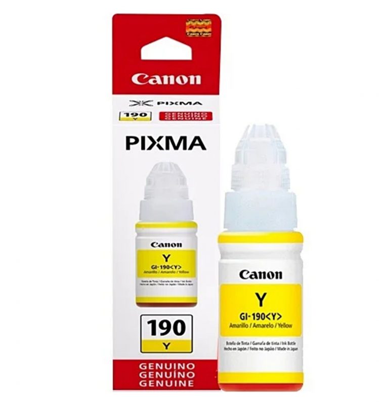 Tintas Originales Canon Pixma 190 – Negro, Cian, Magenta y Amarillo