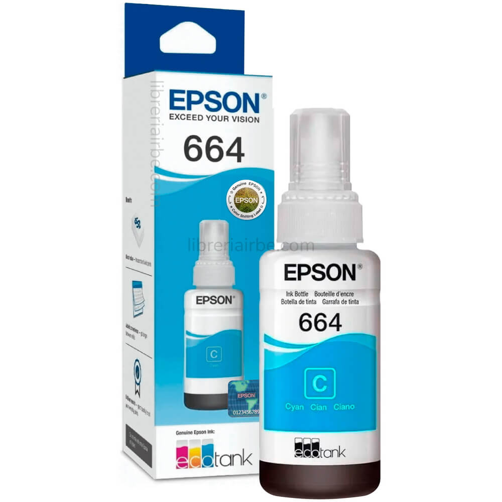 Tintas Originales Epson 664 – Negro, Cian, Magenta y Amarillo